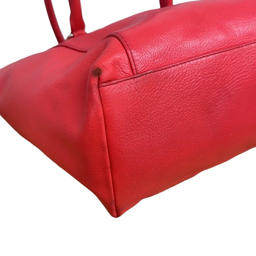 Kate Spade Pink Large Leather Tote Shoulder Bag Purse 10.25